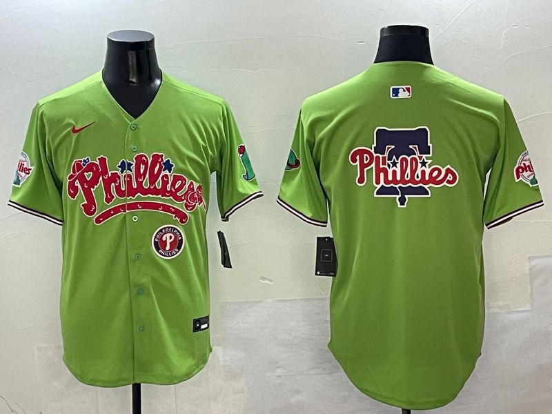 Men Philadelphia Phillies Blank Green Five generations Joint Name 2025 Nike MLB Jersey style 9